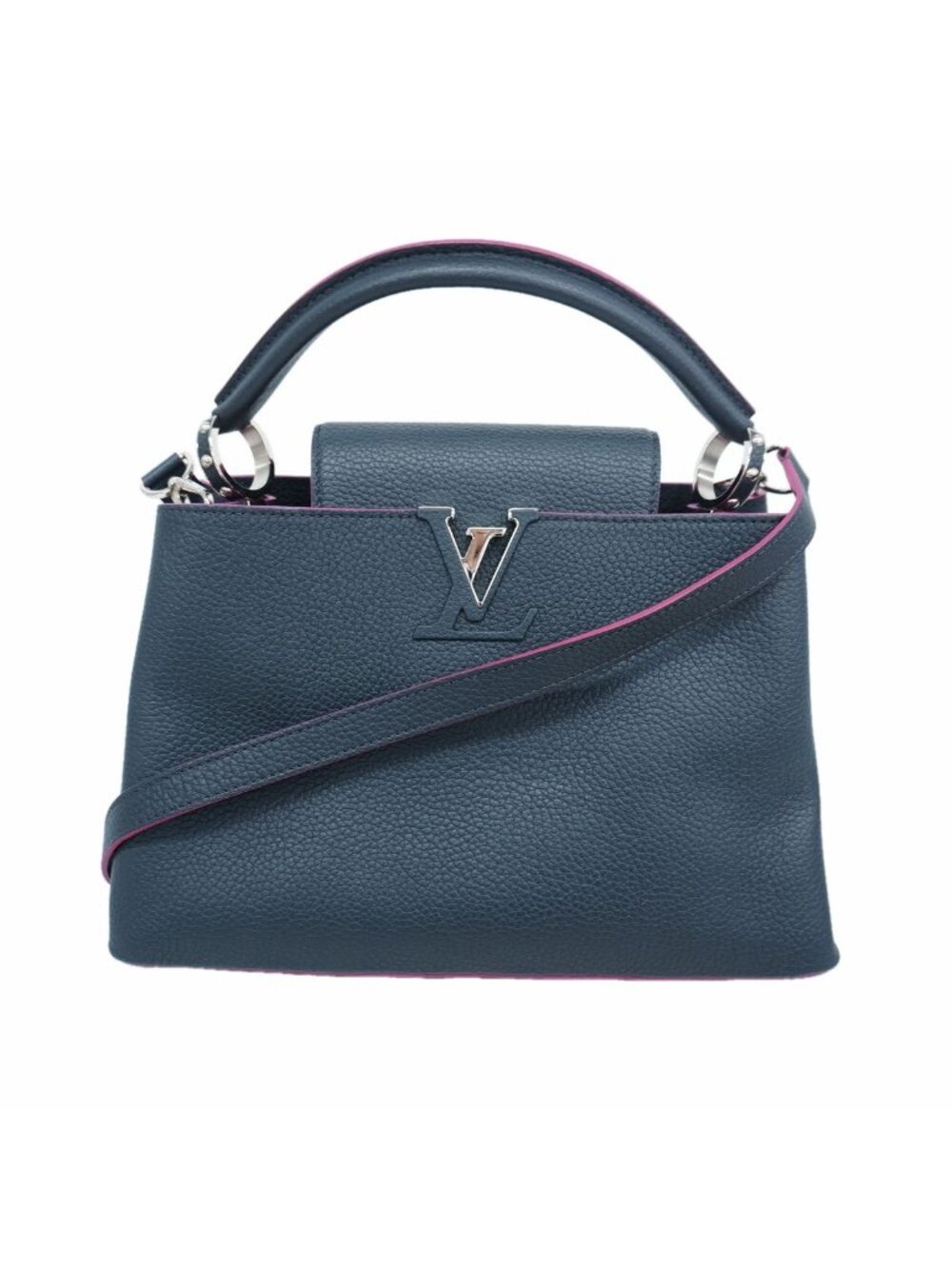 Louis Vuitton Handbag Taurillon Capucines MM Black 2-Way Bag